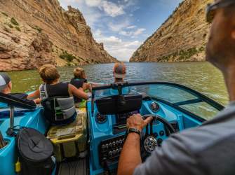 Boating through Fremont Canyon
