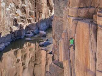 Rock Climbing in Fremont Canyon