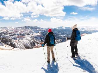 Snowshoe Hiking in Cedar Breaks National Monument, Utah