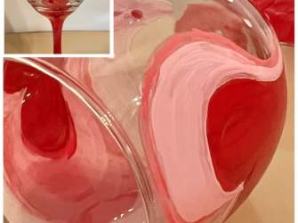 Let's Paint "Love Wine Glasses"