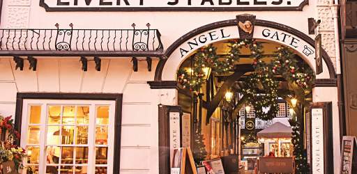 Angel Gate at Christmas, Guildford