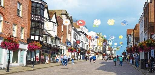 Guildford High Street in Summer