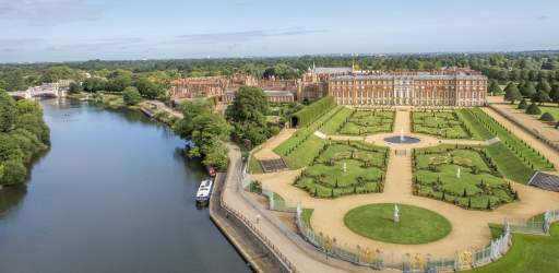 Hampton Court Palace from above