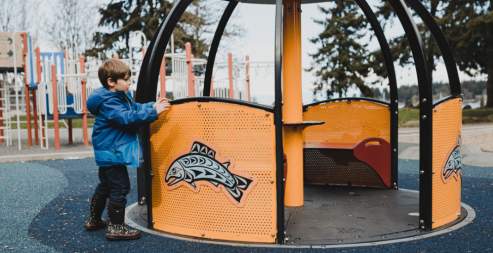 boy at playground
