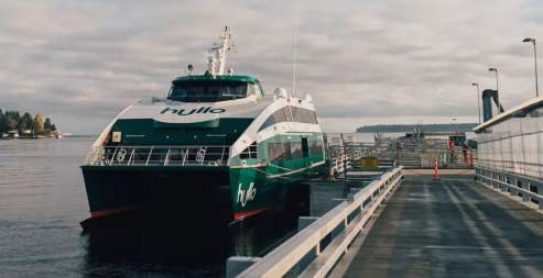 hullo-ferry on a cloudy day