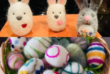 Needle Felted Bunny or Easter Eggs Class