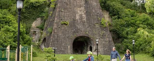 Family Cycling - Iron Furnace Park - Lonaconing MD