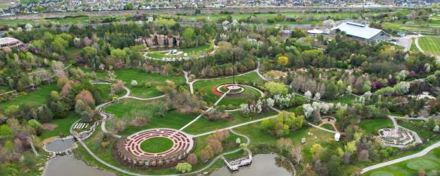 Drone overlook of Thanksgiving Point