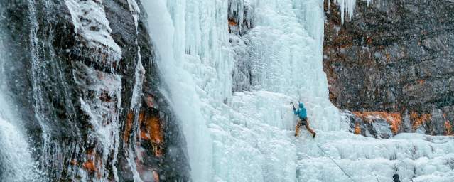 Ice Climbing at Bridal Veil Falls