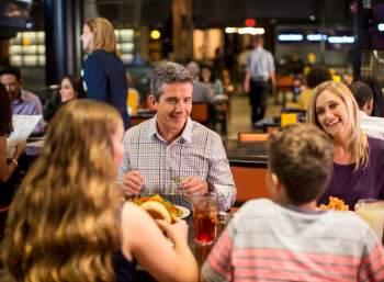 Universal CityWalk family dining at NBC Sports Grill & Brew