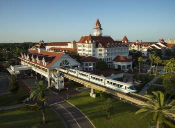 Disney’s Grand Floridian Resort & Spa exterior and monorail