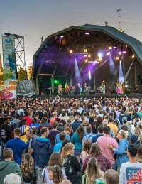 A view of the crowd in front of a stage at Bristol Harbour Festival - credit Paul Box