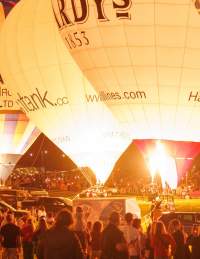 Night Glow at Bristol International Balloon Fiesta - Credit Paul Box