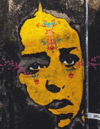 Yellow Faced Lady on Stokes Croft by Stinkfish -  Credit Morgane Bigault