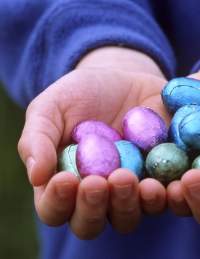 Chocolate Easter eggs at National Trust Tyntesfield, near Bristol