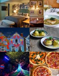 Hotel du Vin, Bistro du Vin, TreeTop Golf, Six Sisters mural, burra eggs benedict, L'Osteria