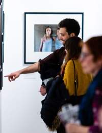 An exhibition inside the Royal Photographic Society exhibition space at Paintworks Bristol - credit Derryn Vranch