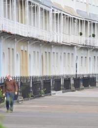 A view of the houses in Royal York Crescent in Clifton Village, West Bristol - credit Tamany Baker