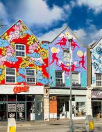 'The Six Sisters' artwork by Bex Glover, Lucas Antics, Zoe Power, Gemma Compton, Sophie Long and Ejits on North Street, Bristol - credit Hannah Judah