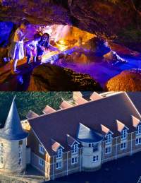 Family at Wookey Hole Caves and Wookey Hole Hotel