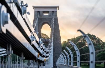 A view of the Clifton Suspension Bridge in Bristol, looking towards Leigh Woods - credit Lee Pullen Photography for Clifton Suspension Bridge Trust