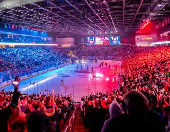 Coachella Valley Firebirds AHL Hockey Team play their home games at Acrisure Arena. Western Conference Champions Seasons 2022-23 and 2023-24