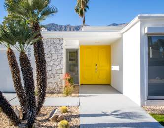 kings point architecture yellow door