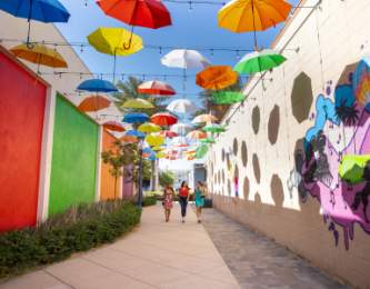 Wander the streets full of art