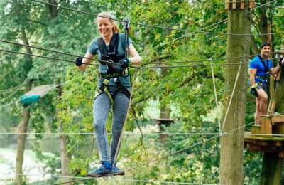Lady on high ropes