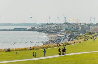 Sewerby Cliffs looking over Bridlington bay