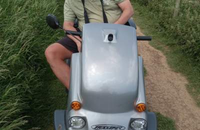Person on Tramper Mobility Scooter