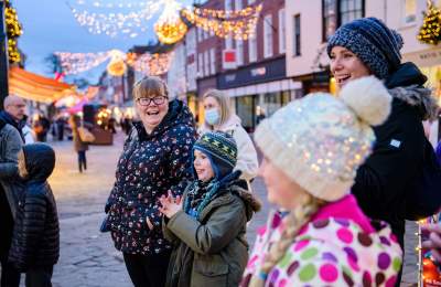 Families enjoying Christmas in Chichester