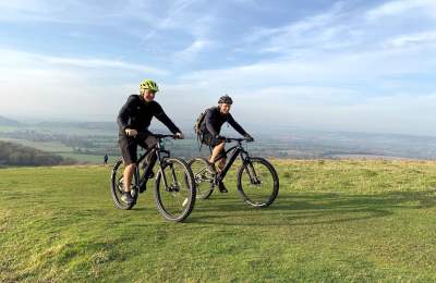 Cyclists on the South Downs Way