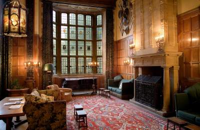 Inside the Oak Hall at West Dean House