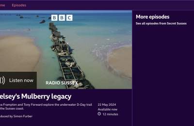 A BBC Sounds webpage for a radio programme about Selsey's D-Day legacy