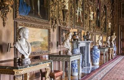 The Carved Room with four painting by JMW Turner