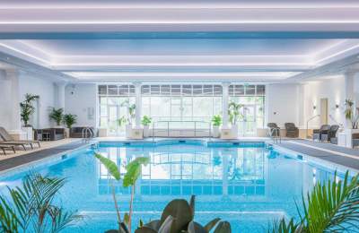 The indoor pool at the Goodwood Health Club, Goodwood Hotel