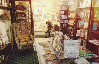 interior of a book shop