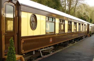 A pullman carriage at  The Old Railway Station, Petworth