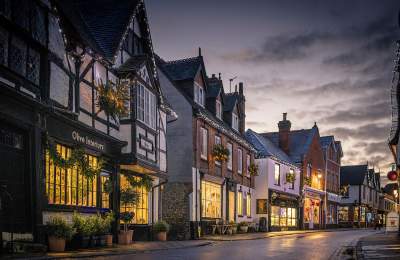 West Street in Midhurst at Christmas