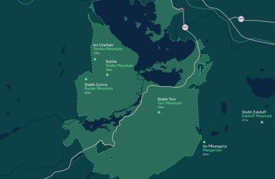 Killarney National Park Static Map from National Parks Website
