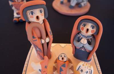 Jemez Craft Fair Ceramic Pueblo Figures