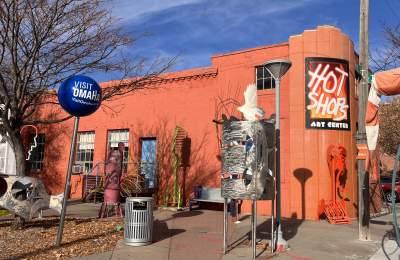 The exterior of Hot Shops Art Center.