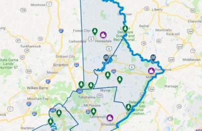 Map Of Poconos Area Find Travel Inspiration With Postcards From The Poconos