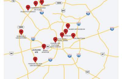 San Antonio River Walk - Member Map - Outside Downtown