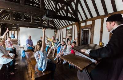 A lesson at Shakespeare's Schoolroom