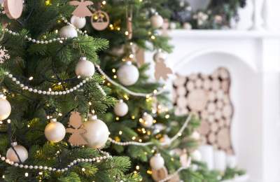 A traditional Christmas tree