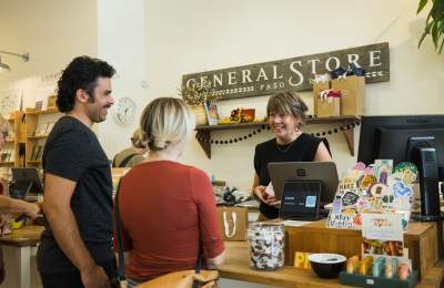 couple shopping at General Store in Paso Robles
