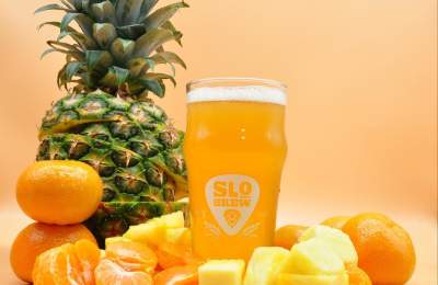 SLO Brew beer with fruits