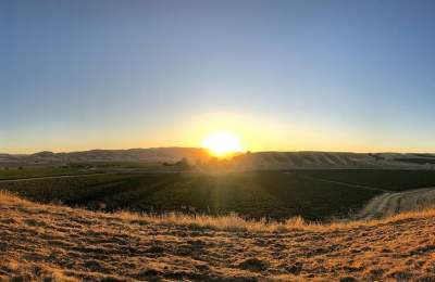 sunset over hills in Shandon